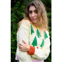 Lion Brand Yarn Tree Sweater Pattern