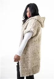Lion Brand Yarn Cloisters Hooded Vest Pattern