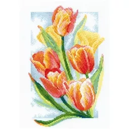 RIOLIS Spring Glow - Tulips Cross Stitch Kit