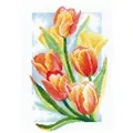 Image of RIOLIS Spring Glow - Tulips Cross Stitch Kit