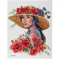 Image of Merejka Flower Hat Cross Stitch Kit