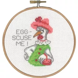 Permin Egg-Scuse Me Cross Stitch Kit