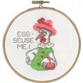 Image of Permin Egg-Scuse Me Cross Stitch Kit
