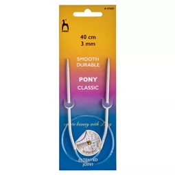 Pony Circular Fixed Knitting Pins - Classic - 40cm x 3mm