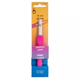 Pony Plastic Crochet Hook with Easy Grip Handle 15cm x 10mm Accessory
