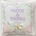 Image of Anchor Wedding Ring Cushion Cross Stitch Kit
