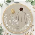 Image of Anchor Happy Couple Wedding Sampler Embroidery Kit