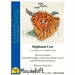 Mouseloft Highland Cow Cross Stitch Kit