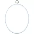 Image of Permin Light Blue Flexi Hoop Oval 20cm x 26cm Embroidery Hoop Accessory