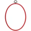 Image of Permin Red Flexi Hoop Oval 13cm x 18cm Embroidery Hoop Accessory