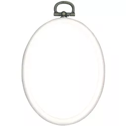 Permin White Mini Flexi Hoop Oval 7cm x 9cm