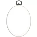 Image of Permin White Mini Flexi Hoop Oval 7cm x 9cm Embroidery Hoop Accessory