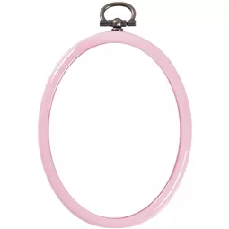 Permin Pink Mini Flexi Hoop Oval 7cm x 9cm Embroidery Hoop Accessory
