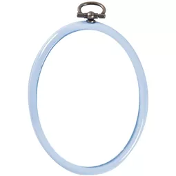 Permin Blue Mini Flexi Hoop Oval 7cm x 9cm Embroidery Hoop Accessory