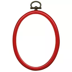 Permin Red Mini Flexi Hoop Oval 7cm x 9cm Embroidery Hoop Accessory