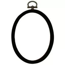 Permin Black Mini Flexi Hoop Oval 7cm x 9cm