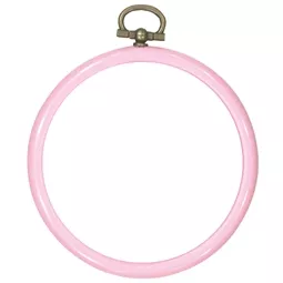 Permin Pink Round Flexi Hoop 8cm Embroidery Hoop Accessory