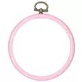 Image of Permin Pink Round Flexi Hoop 8cm Embroidery Hoop Accessory