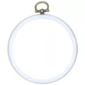 Image of Permin Blue Round Flexi Hoop 8cm Embroidery Hoop Accessory