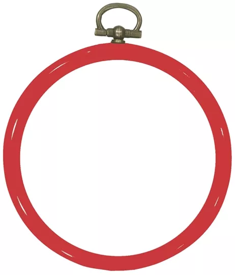 Permin Red Round Flexi Hoop 8cm Embroidery Hoop