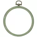 Image of Permin Green Round Flexi Hoop 8cm Embroidery Hoop Accessory