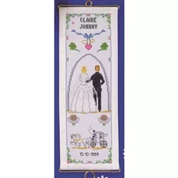 Permin Wedding Carriage Banner Cross Stitch Kit