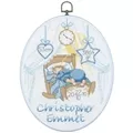 Image of Permin Boy in Crib Sampler Birth Sampler Cross Stitch Kit
