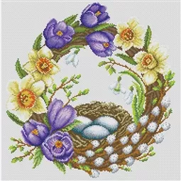 VDV Floral Notes of Spring Cross Stitch Kit