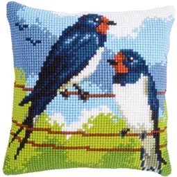 Vervaco Swallows Cushion Cross Stitch Kit