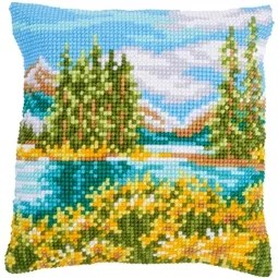 Vervaco Lake Scene Cushion Cross Stitch Kit