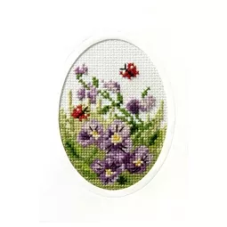 Orchidea Violets Card Cross Stitch Kit