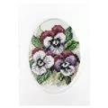 Image of Orchidea Pansies Card Cross Stitch Kit