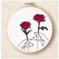 Image of DMC Rose in Hands Embroidery Kit