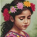 Image of Lanarte My Dahlia Headband Cross Stitch Kit