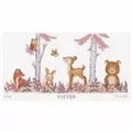 Image of Vervaco In the Forest Birth Record Birth Sampler Cross Stitch Kit