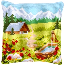 Vervaco Mountain Meadow Cushion Cross Stitch Kit