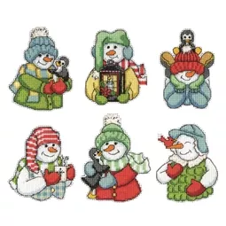 Design Works Crafts Smiling Snowmen Christmas Cross Stitch Kit