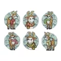 Image of Design Works Crafts Reindeer Circle Ornaments Christmas Cross Stitch Kit