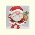 Image of Bothy Threads Jolly Santa Card Christmas Cross Stitch Kit