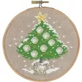 Image of Permin Tree with Ornaments Christmas Cross Stitch Kit