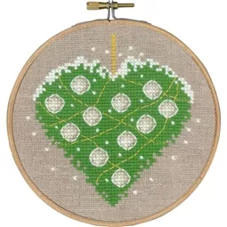 Permin Heart with Ornaments Christmas Cross Stitch Kit