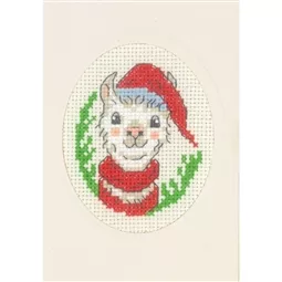 Permin Winter Alpaca Card Christmas Cross Stitch Kit