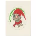 Image of Permin Winter Ostrich Card Christmas Cross Stitch Kit