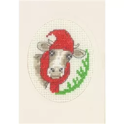 Permin Winter Calf Card Christmas Cross Stitch Kit