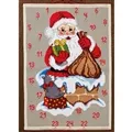 Image of Permin Santa in the Chimney Advent Christmas Cross Stitch Kit