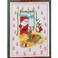 Image of Permin Reindeer and Santa Advent Christmas Cross Stitch Kit