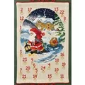 Image of Permin Santa with Apples Advent Christmas Cross Stitch Kit