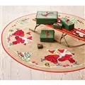 Image of Permin Figure Skating Tree Skirt Christmas Cross Stitch Kit