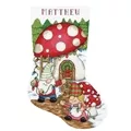 Image of Design Works Crafts Gnomes Stocking Christmas Cross Stitch Kit