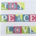 Image of Trimits Joy Peace and Love Christmas Cross Stitch Kit